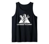 Barber Licensed to Carry Pole Comb Forbici Art Canotta
