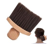 Barber Neck Brush - Soft-Bristle Haircut Cleaning Supplies | Wood Neck Dusting Brush With Wooden Handle | For Beauty Salons Residential Homes Apartment Hairdressers Men Husbands Grandfathers