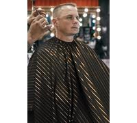 Barber Strong The Barber Cape 24K Gold Collection Black/Gold Stripes