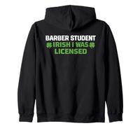Barber Student Irish I Was Licensed San Patrizio Felpa con Cappuccio
