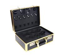 Barber Stylist, valigetta con lucchetto a codice, cassetta degli attrezzi in alluminio di lusso, borsa per il trasporto da parrucchiere, strumenti professionali a doppio strato, scatola organizer da