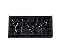 Barber Tool Mat - 17.52x11.81in Large Flexible, Hair Salon Service Mat, Professional Counter Protector Pads, Scissors Clippers Hairdressing Styling | Anti-Skid Pad Home Salon Beauty Tool Organizer