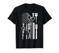 Barber Tools - Forbici con Bandiera Americana e Pettine Maglietta