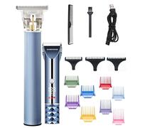 BarberBoss Kit per barba e capelli da uomo, ricaricabile, kit per toelettatura da uomo, Turbo Speed Groomer con display LED, 8 pettini guida, toelettatura completa
