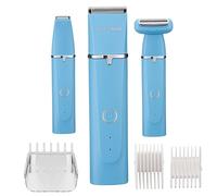 BarberBoss Kit per la cura della barba 3 in 1, tagliacapelli e rifinitore per il corpo senza fili con testina di precisione, lame in ceramica-titanio, design impermeabile e ricaricabile tramite USB