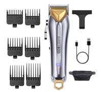 Barberboss Kit tagliacapelli e barba da uomo, tagliacapelli cordless da uomo, 6 protezioni per pettini, ricarica USB e display LED