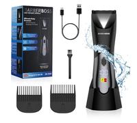BarberBoss rasoio elettrico corpo uomo, Tagliacapelli, Rifinitore per peli pubici, Rifinitore per le palle, Impermeabile e ricaricabile, Rifinitore intimo per uomo