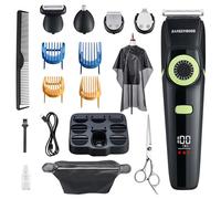 BarberBoss Regolabarba da uomo e tagliacapelli da uomo, taglia naso da uomo, kit per la toelettatura degli uomini, impermeabile, Tagliacapelli senza fili QR-6090