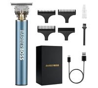 BARBERBOSS regolabarba uomo e tagliacapelli uomo, tagliacapelli cordless uomo, tagliacapelli di precisione per taglio capelli uomo, tagliacapelli dettagliato QR-2078