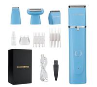 BarberBoss tagliabarba uomo, tagliacapelli uomo, kit di toelettatura uomo, tagliacapelli uomo, tagliacapelli per uomo Taglio di capelli, pulizia del viso, taglio di capelli, 4 pettini guida QR-6053