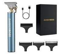 BarberBoss Tagliacapelli e rifinitore per barba senza fili per uomo, con lama a T di precisione per tagli di capelli, styling della barba, definizione dell'attaccatura