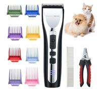 BarberBoss Tagliacapelli per animali domestici, set per la toelettatura degli animali domestici, tagliacapelli spesso senza fili, rasoio a basso rumore, tagliacapelli per pelliccia opaca, set per la