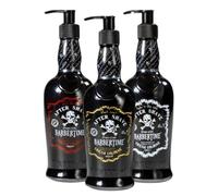 BARBERTIME Aftershave Cream Cologne Set (3 × 150 ml) | Black Pearl, Dark Danger & Light in the Cave | Perfetto per conoscere e come taglia da viaggio | Calma, rinfresca e nutre dopo la rasatura