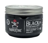 Barbertime Gel colorante nero temporaneo per capelli, forte tenuta, per capelli grigi e bianchi, 300 ml
