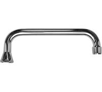 BARBETTA RICAMBI BAGNO | Canna di Ricambio Girevole a U per Rubinetto Cucina, Adatta per Gruppo Lavello a Muro 25cm x Ghiera 3/4, Completo di filtro aeratore rompigetto e guarnizioni di tenuta.