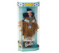 Barbie 1997 Collector Edition Dolls of the World 30cm Doll - Fourth Edition Native American Barbie with Poncho, Skirt, Headband, Moccasins, Jewellery, Hairbrush and Doll Stand
