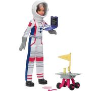 Barbie 65° Anniversario Astronauta bambola e Accessori | HRG45 - Bambola alla moda Bruna con Rover che ruota e casco con scudo apribile, dai 3 anni in su
