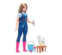 Barbie 65th Anniversary Doll & 10 Accessories, Farm Veterinarian Set with Blonde