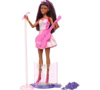 Barbie 65th Anniversary Doll & 10 Accessories, Pop Star Set with Brunette Singer