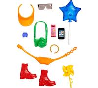 Barbie Accessori, Storytelling Pack per Bambole Barbie Parco Divertimenti, 11 Accessori Moda
