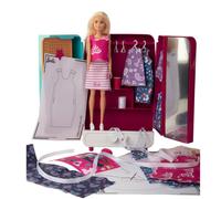 Barbie - armadio crea la moda, playset armadio crea la moda con bambola barbie inclusa, tanti accessori, 3+ anni, y2737