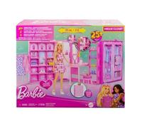Barbie Armadio Dei Sogni Di Playset Giocattolo Con Bambola Alla Moda, Vestiti E Accessori, Larghezza Di 91 Cm Con Oltre 25 Pezzi