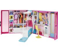 Barbie Armadio dei Sogni Largo 60 cm, con 5 Abiti Diversi e +30 Accessori, Bambola Non Inclusa, Giocattolo per Bambini 3+ Anni, GPM43