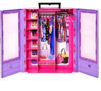Barbie - Armadio Moda Fashion accessorio con ante semitrasparenti, vani portaogg
