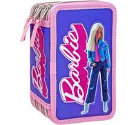 BARBIE astuccio scuola 3SCOMPARTI RIEMPITO bambina Accessori Scuola Elementar3