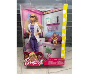 Barbie Baby Dottore Pediatra Bambola E Gioco Set Bottiglia Per Bambini Coperta