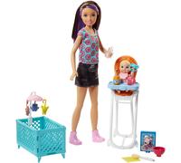 Barbie Babysitter Playset con Skipper Friend Doll Color-Change Baby