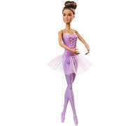 Barbie Ballerina Bambola Castana con tutù, Giocattolo per Bambini 3+ Anni, GJL60