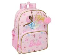 BARBIE BALLET - Zaino scuola per bambini, zaino per bambini, adattabile a carrozzina, ideale per bambini in età scolastica, comodo e versatile, qualità e resistenza, 33 x 14 x 42 cm