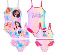 Barbie - Bambina Ragazza - Costume da Bagno Mare Piscina Intero o Bikini - Prodotto Originale [1967 Intero Rosa - 8 Anni]