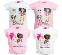 Barbie - Bambina Ragazza - T-Shirt Maglia Maglietta a Maniche Corte [1197 Rosa - 4 Anni]