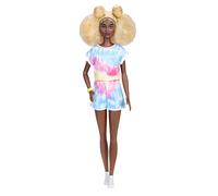 Barbie-Bambola Afroamericana Bionda e Riccia, Giocattolo per Bambini 3+ Anni, HBV14