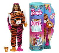 Barbie - Bambola Barbie Cutie Reveal Tigre, Serie Amici della giungla, con costume da tigre, di peluche e 10 sorprese con tecnologia cambia colore, Giocattolo per Bambini 3+ Anni, HKP99