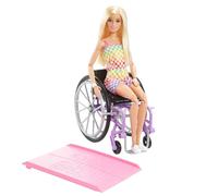Barbie Bambola Bionda Fashionista Con Sedia A Rotelle