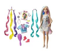 Barbie Bambola Capelli Fantasia A Tema Unicorni E Sirene con Accessori, Giocattolo Per Bambini 3+ Anni, GHN04