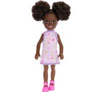 Barbie 6.3 " Chelsea Piccolo Bambola Viola Floreale Abito Spazio Panini Nuovo