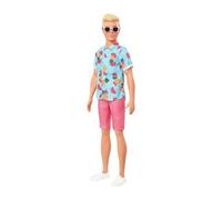 Barbie- Bambola Ken Fashionistas, Biondo con Camicia a Maniche Corte e Occhiali da Sole, Giocattolo per Bambini 3+ Anni, GYB04