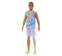 Barbie - Bambola Ken Fashionistas n.212, Capelli castani e Protesi alla Gamba, c