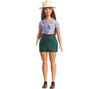 Barbie - Bambola Park Ranger Bionda Curvy Giocattolo da 30.5 cm con Vestito e Ca