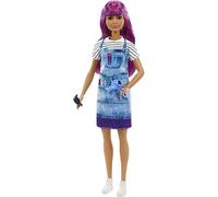 Barbie Bambola Parrucchiera con Capelli Viola e Tanti Accessori, Giocattolo per Bambini 3+Anni, GTW36