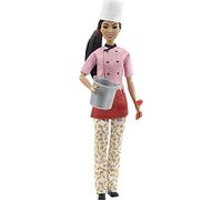 Barbie -Bambola Pasta Chef, con giacca e cappello da chef e tanti accessori, Giocattolo per Bambini 3+ Anni, GTW38