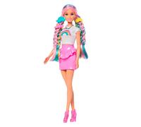 Barbie Shiny Rainbow Hair Doll Rosa Bambini
