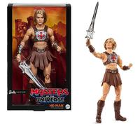 Barbie Signature, Ken He-Man da collezione con imbracatura da battaglia, spada, piedistallo, confezione da esposizione, tema del film MOTU, JJY03
