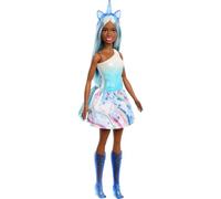Barbie - Bambola Unicorno, con coloratissimi Capelli Fantasia, Outfit sfumato e