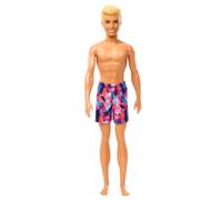 Barbie Bambole da spiaggia in costume da bagno grafico e costume da bagno XL, Ken