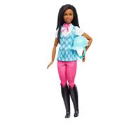 Barbie - Barbie Brooklyn, bambola mora con outifit e accessori da equitazione in